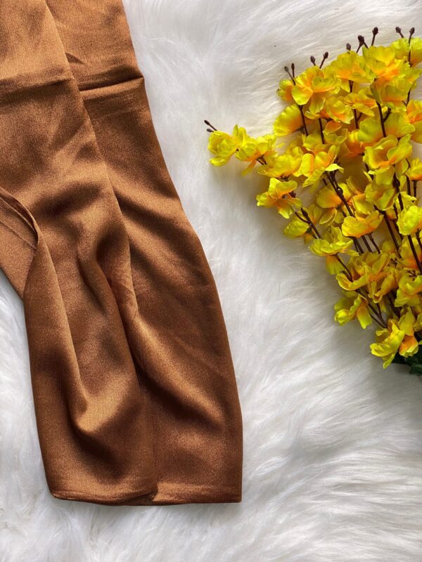 Satin Silk Hijab - Brown