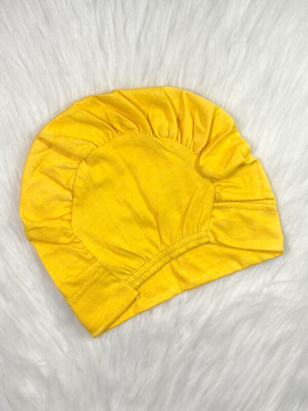 Elastic Inner Hijab Cap - Yellow - Image 2